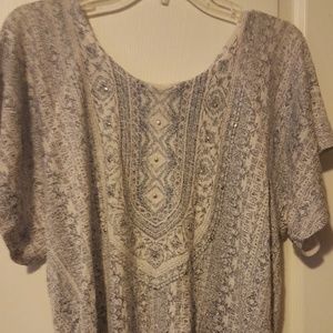 Grey Sequin Top